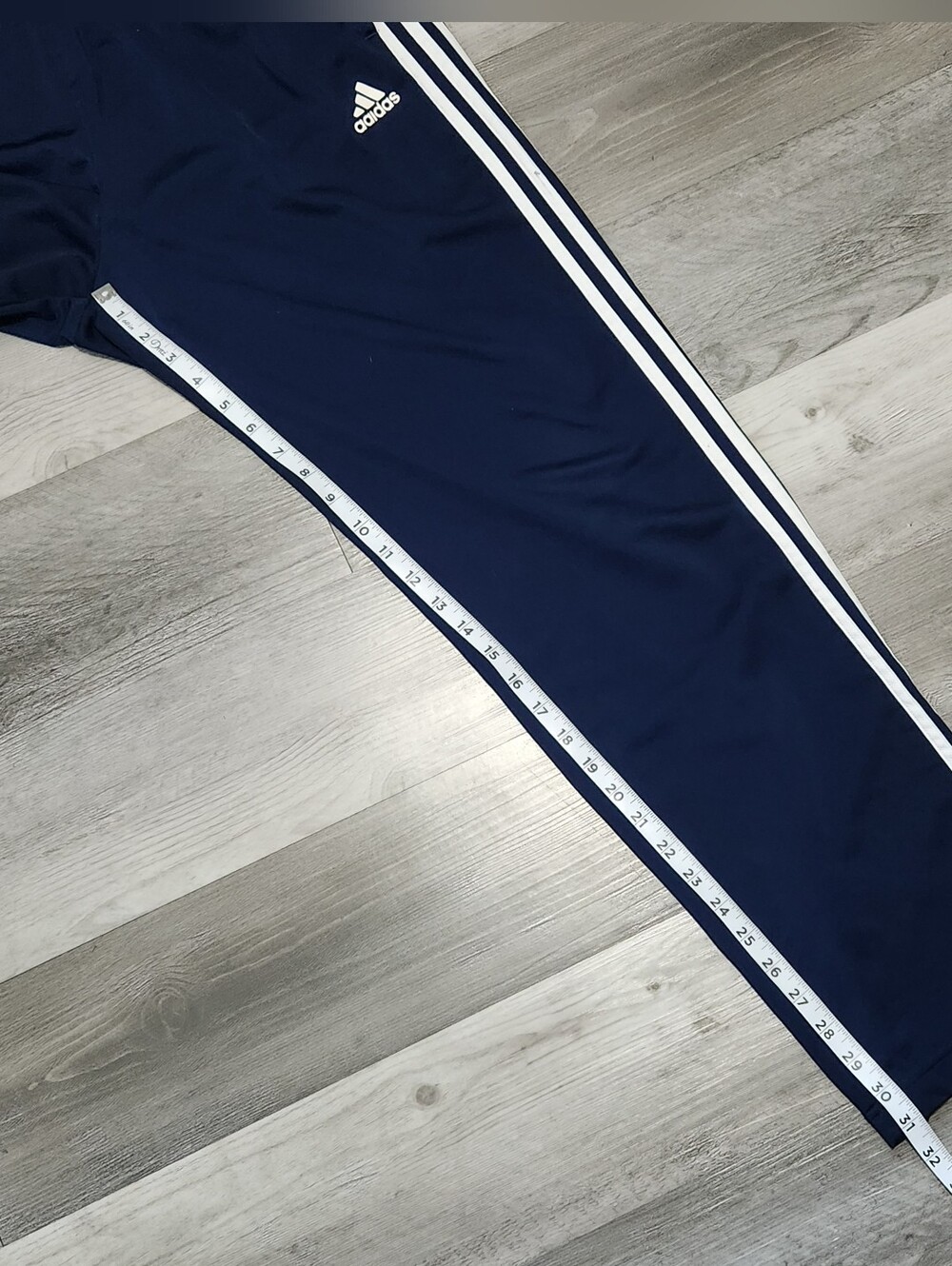 Adidas Youth Navy Track Pants with White Tri-Stripes Logo Size Large - Picture 5 of 12